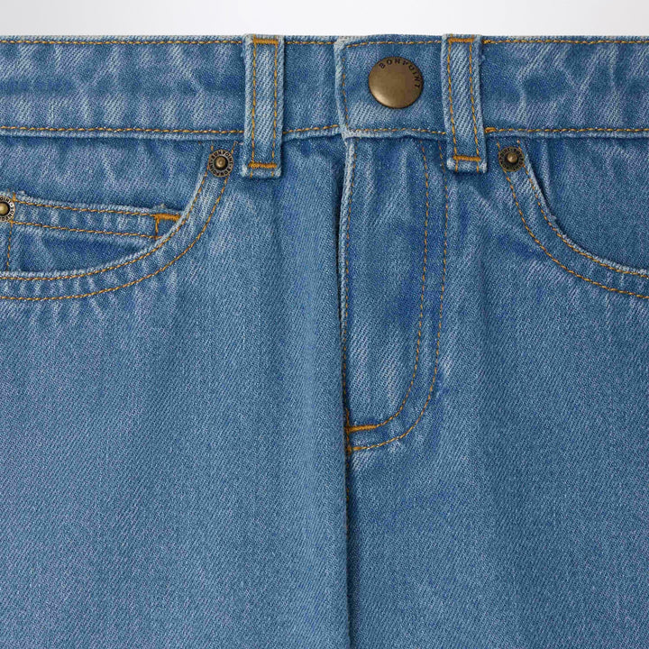 Bonpoint - Elvio blue denim bermuda shorts Brand Shorts