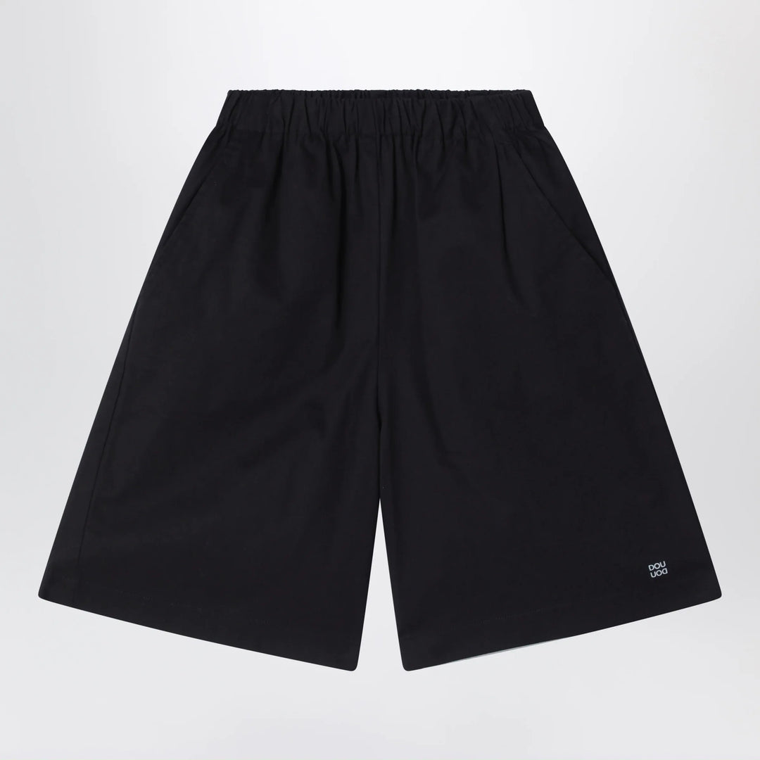 Douuod - Primula black bermuda shorts in cotton poplin Brand Shorts 10