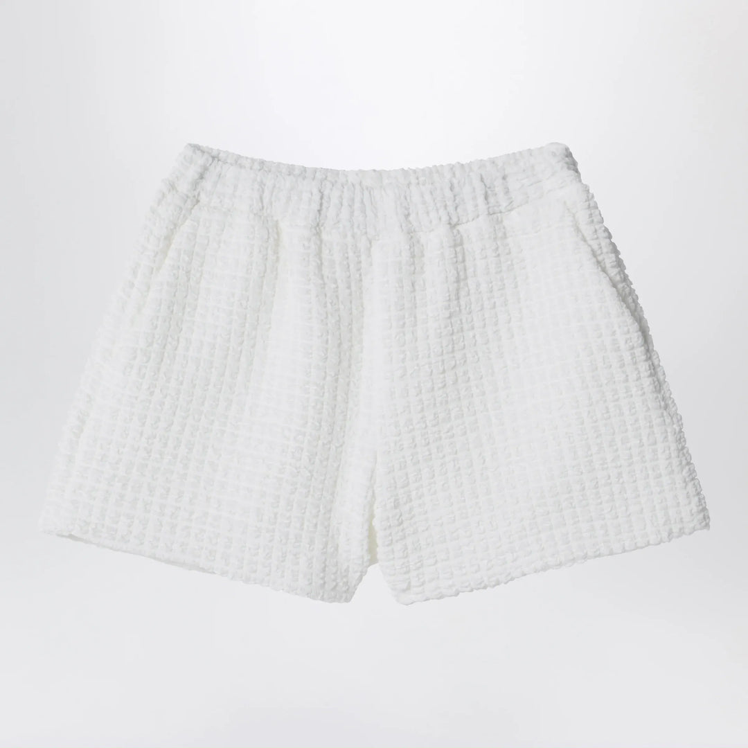 Douuod - White shorts in textured fabric Brand Shorts 6