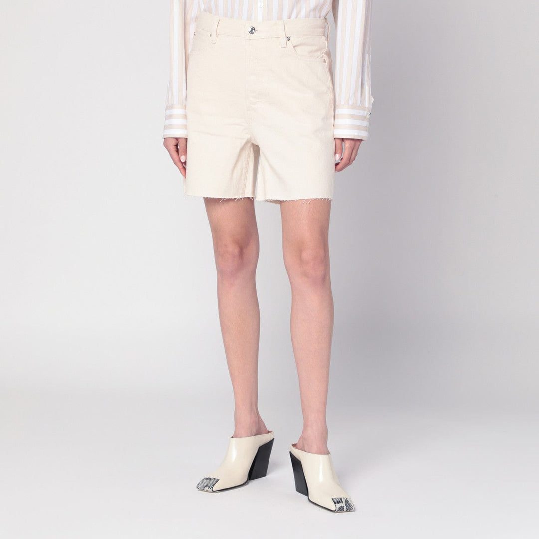 Shorts 25 Frame - Butter-coloured denim bermuda shorts Brand