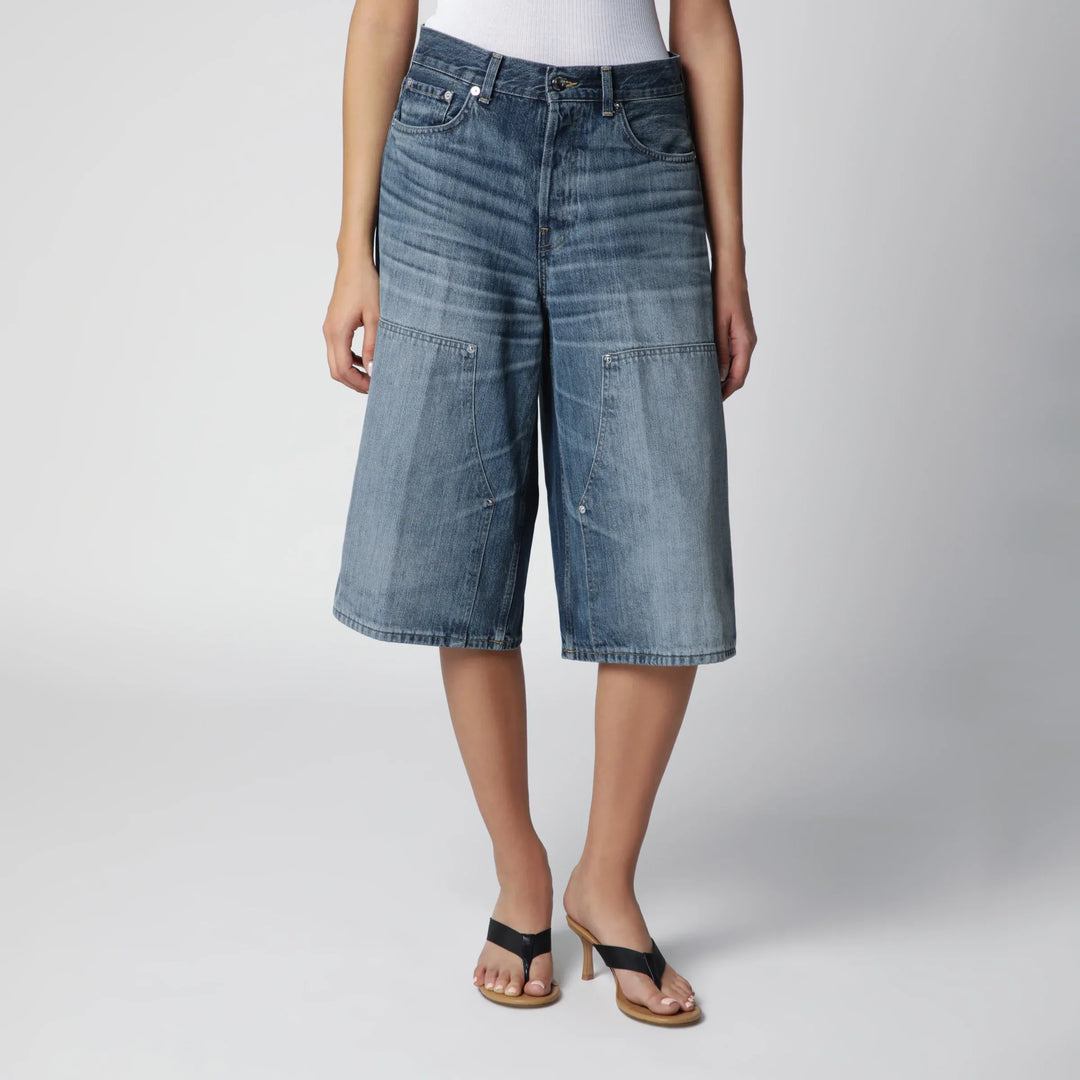 HAIKURE - Haikure wide Bermuda shorts in Blue Ryder denim Brand Shorts