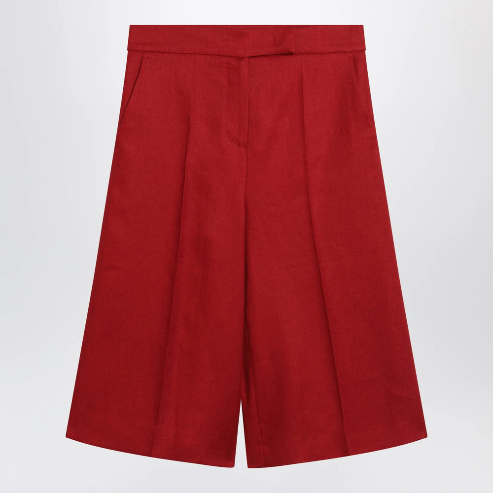 Max Mara - Red linen bermuda shorts Brand Shorts 42  IT