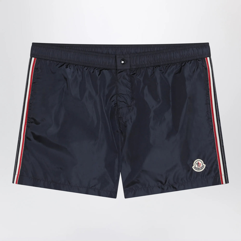Moncler - Navy blue swim shorts with logo patch Brand Shorts S