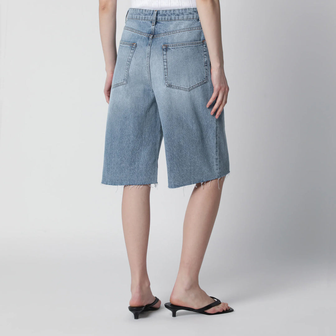 Róhe - Classic blue denim bermuda shorts Brand Shorts