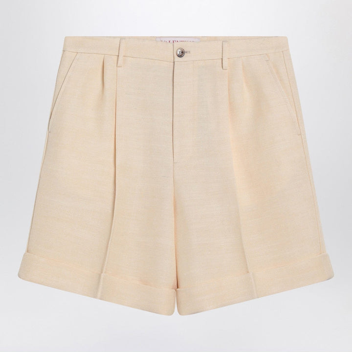 Shorts Valentino - Butter-coloured Bermuda shorts with turn-ups Brand