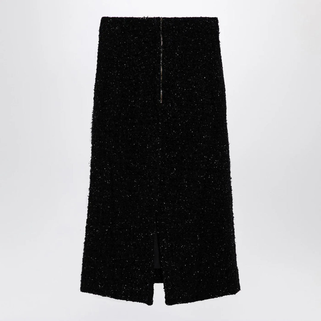 Balenciaga - Black tweed midi skirt Brand Skirts