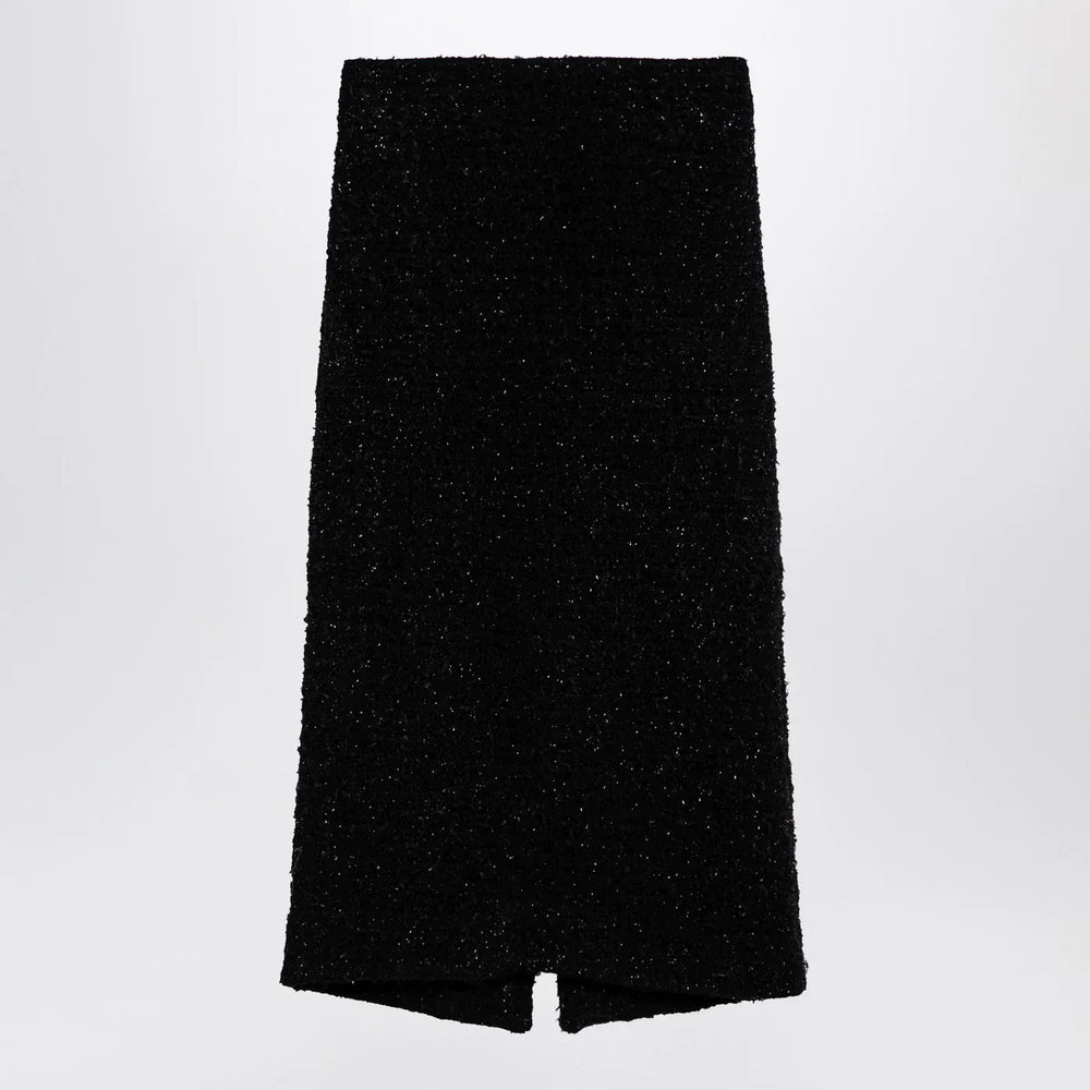Balenciaga - Black tweed midi skirt Brand Skirts L