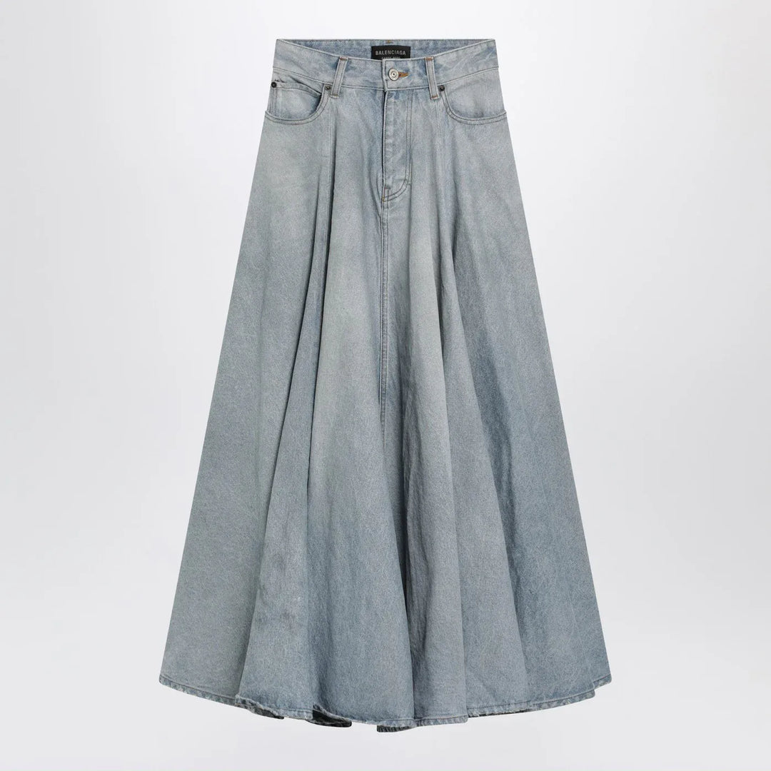 Balenciaga - Light blue maxi godet denim skirt Brand Skirts 36  FR