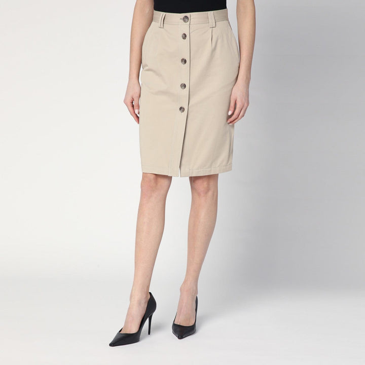 Skirts Beige buttoned pencil skirt Brand