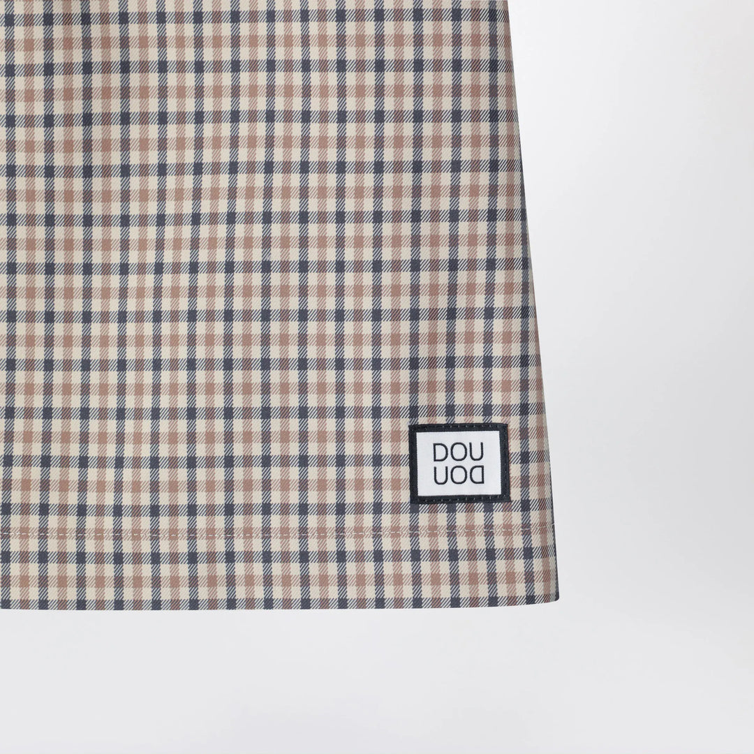 Douuod - Betulla beige mini skirt with check pattern Brand Skirts