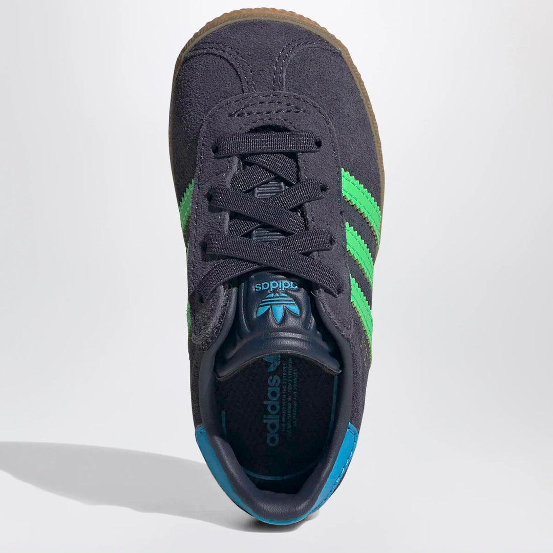 adidas Originals - Blue/green Gazelle trainers with elastic laces Brand Sneakers