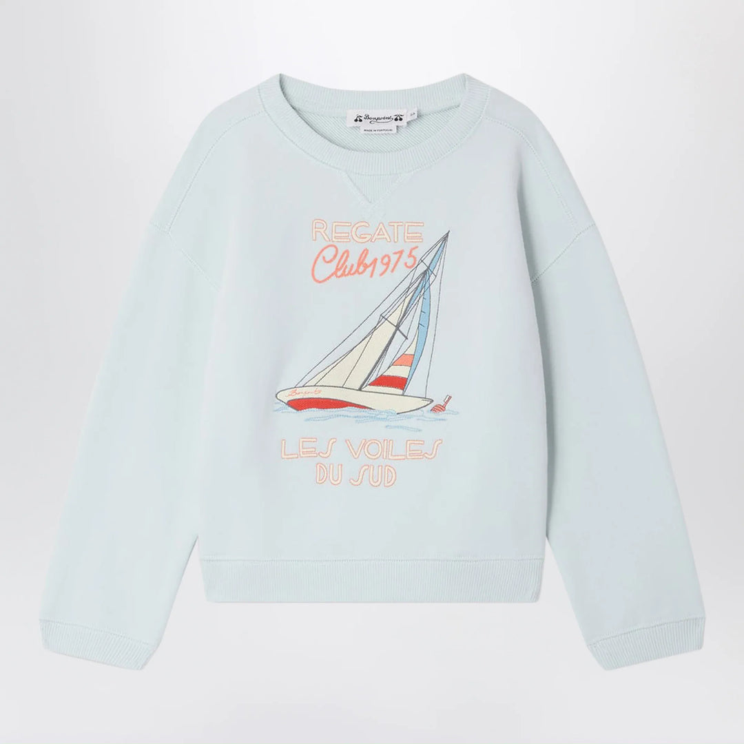 Bonpoint - Erol light blue sweatshirt Brand Sweatshirt 4Y