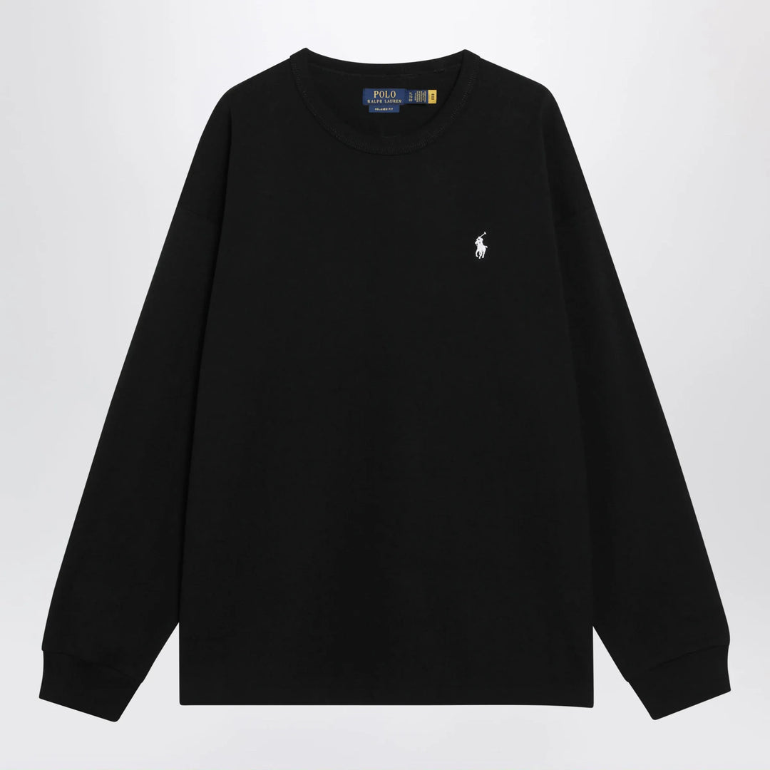 Polo Ralph Lauren - Black cotton Relaxed-Fit crewneck sweatshirt Brand Sweatshirt S