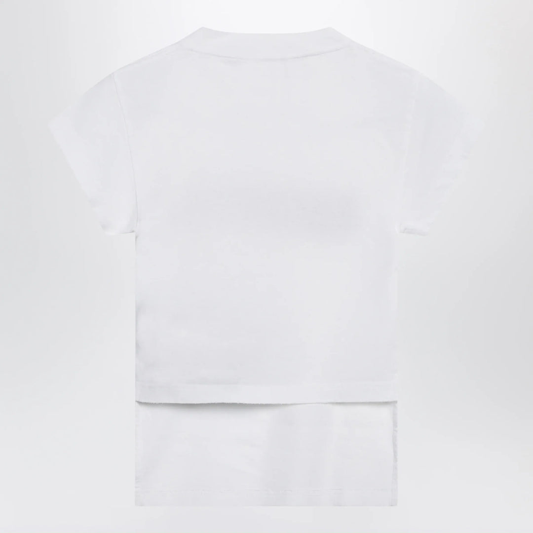 Balenciaga - Messy Spray T-shirt with cut-out back in white cotton Brand T-Shirt