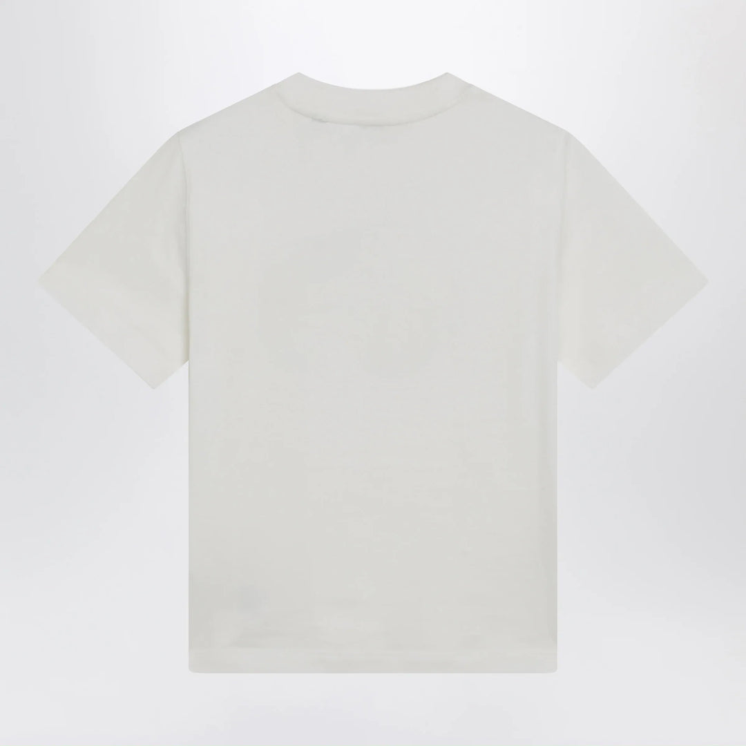 Burberry - White cotton Check T-shirt with Knight Stamp Brand T-Shirt