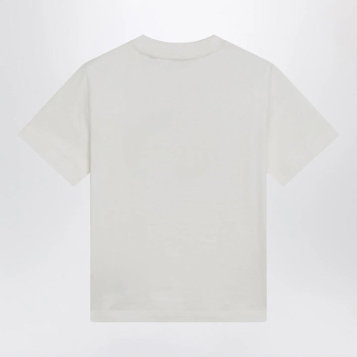 Burberry - White cotton Check T-shirt with Knight Stamp Brand T-Shirt