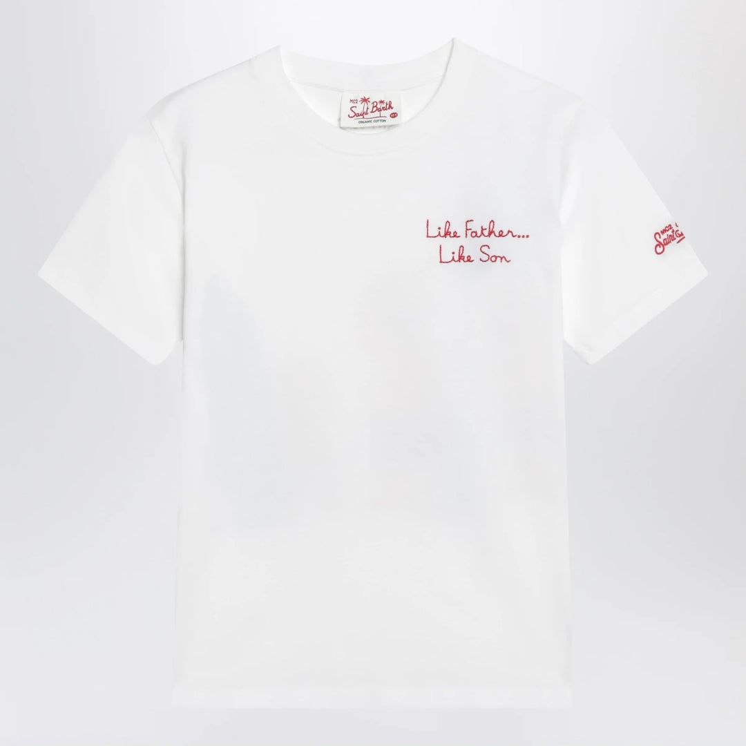MC2 Saint Barth - White T-shirt with The Simpsons Homer and Bart print Brand T-Shirt 1Y