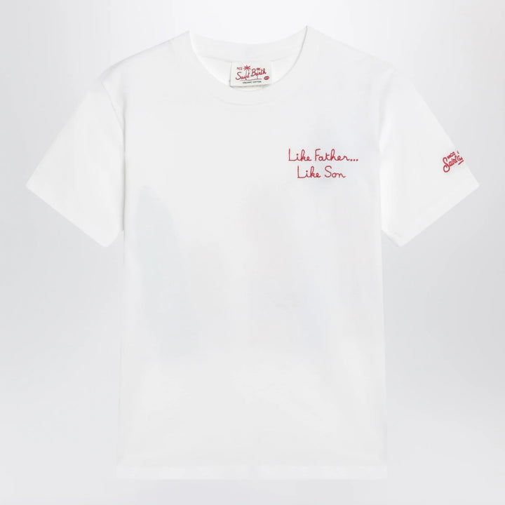 MC2 Saint Barth - White T-shirt with The Simpsons Homer and Bart print Brand T-Shirt 1Y