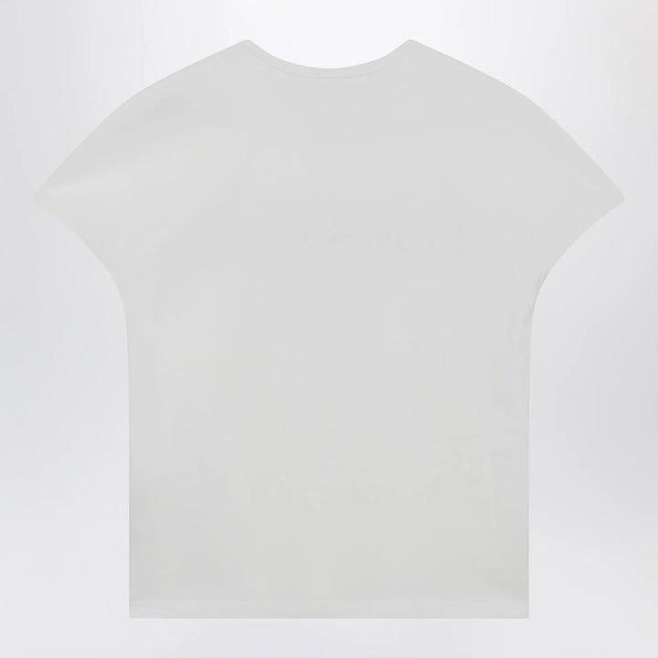 MM6 Maison Margiela - Vintage jersey cotton T-shirt in white Brand T-Shirt