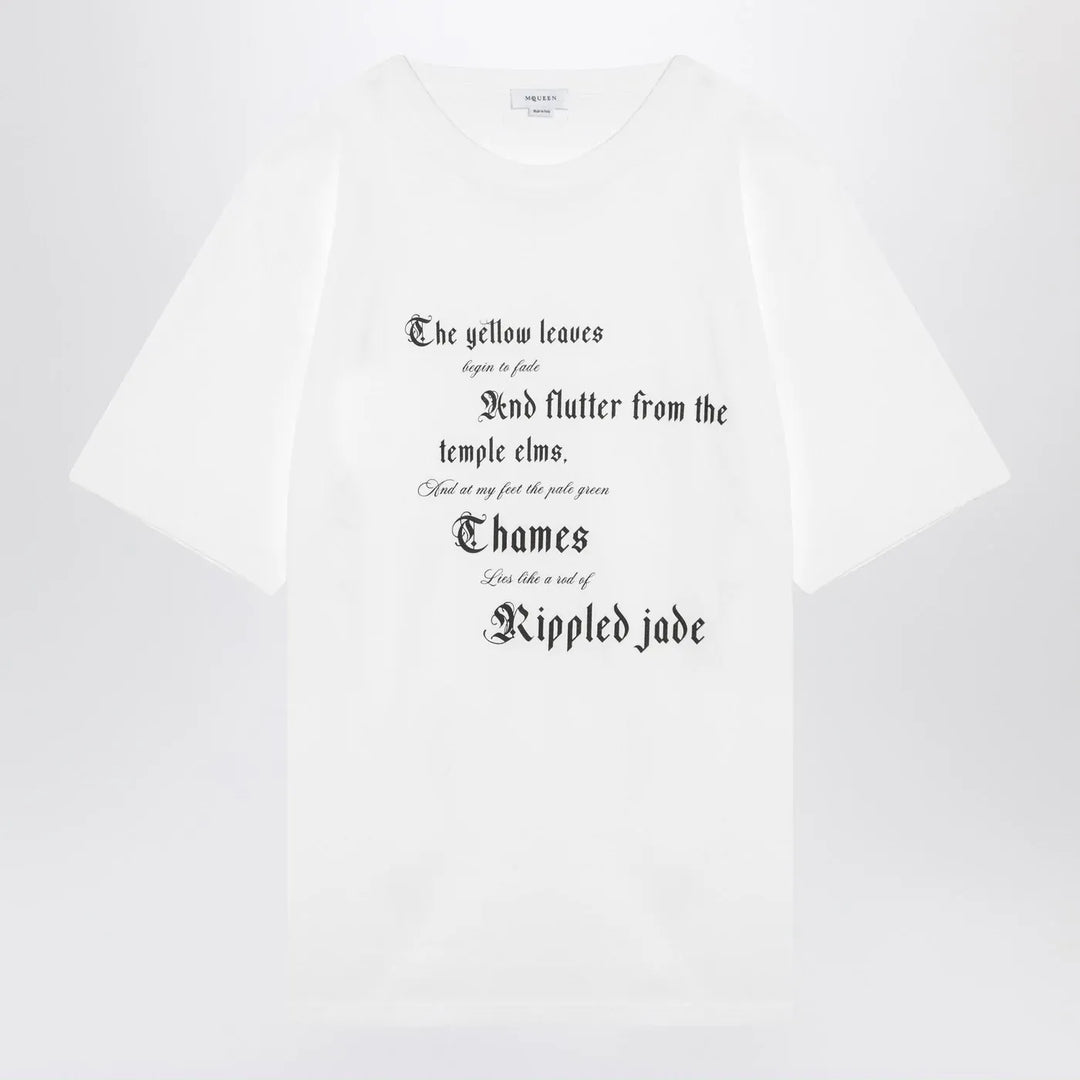 Alexander McQueen - white cotton t-shirt Brand T-Shirts XL