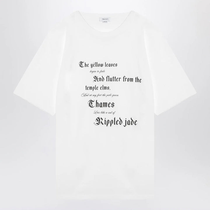 Alexander McQueen - white cotton t-shirt Brand T-Shirts XL