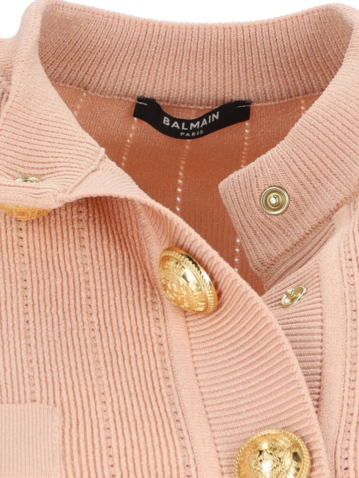 Balmain Topwear 38 Balmain Button Sweater Balmain Light Pink Sweater Brand