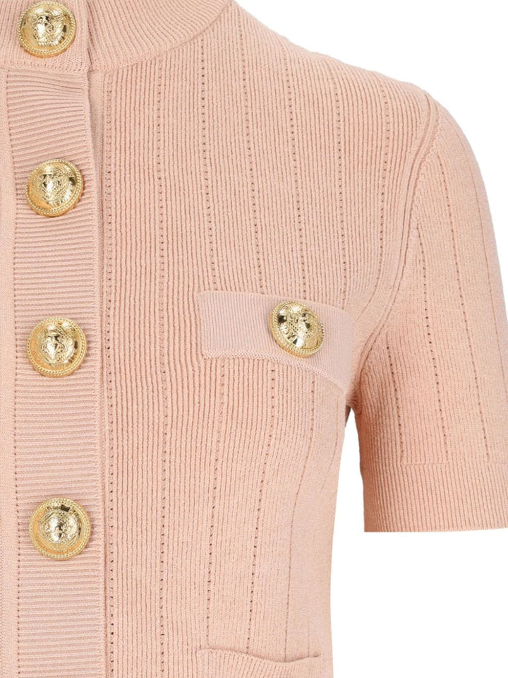 Balmain Topwear 38 Balmain Button Sweater Balmain Light Pink Sweater Brand