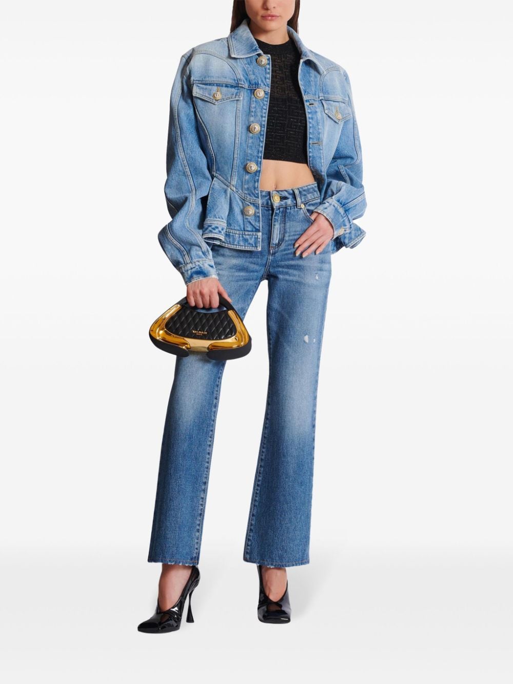 Balmain Topwear Balmain Halterneck Top Balmain Black Halterneck Top Brand