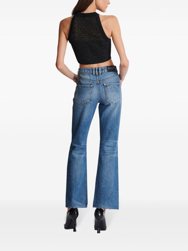 Balmain Topwear Balmain Halterneck Top Balmain Black Halterneck Top Brand