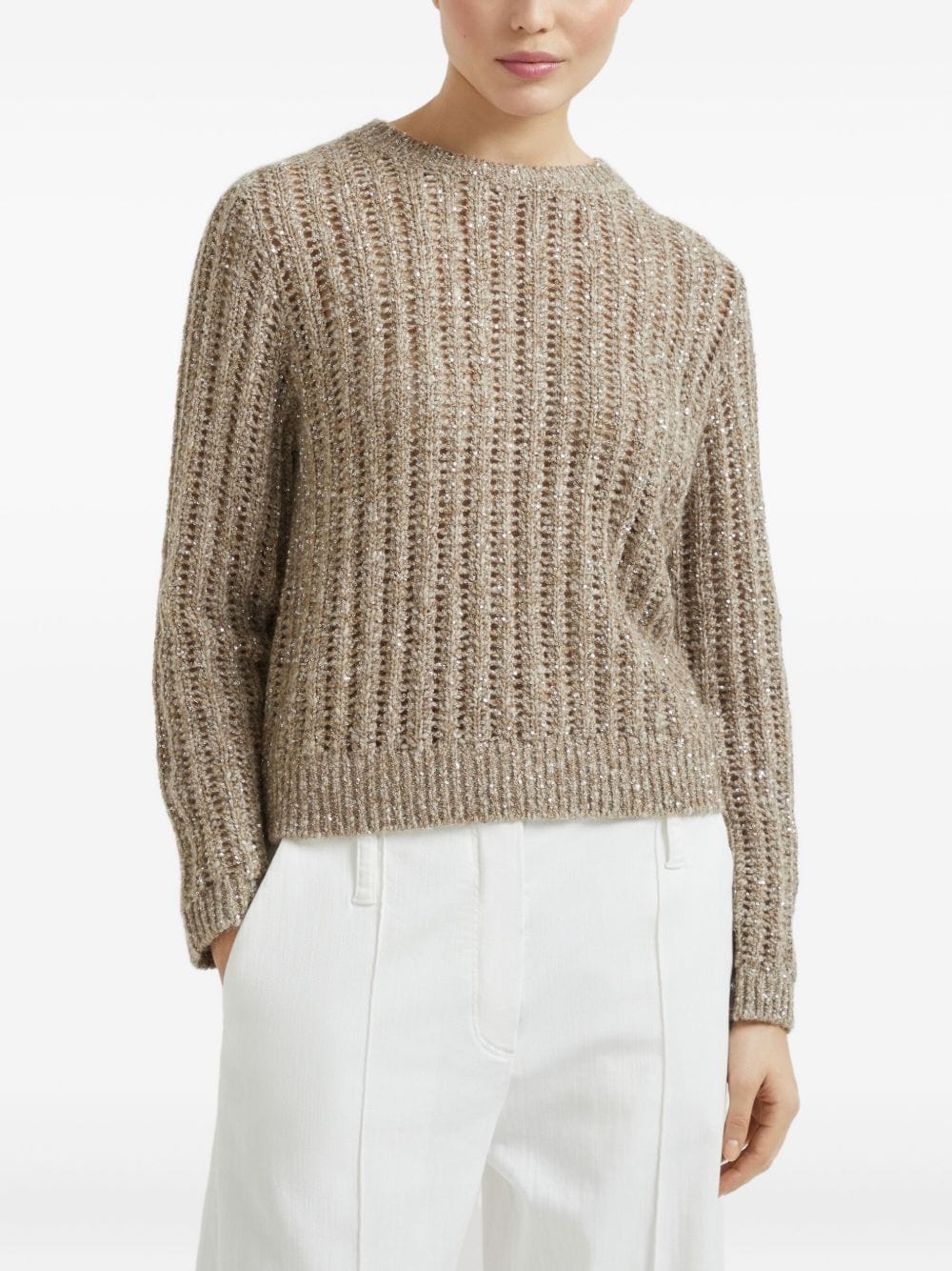 Brunello Cucinelli Topwear Brunello Cucinelli Sweaters Beige Brunello Cucinelli Sweaters Beige Brand