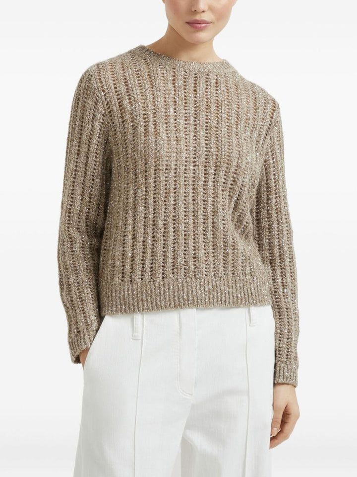 Brunello Cucinelli Topwear Brunello Cucinelli Sweaters Beige Brunello Cucinelli Sweaters Beige Brand