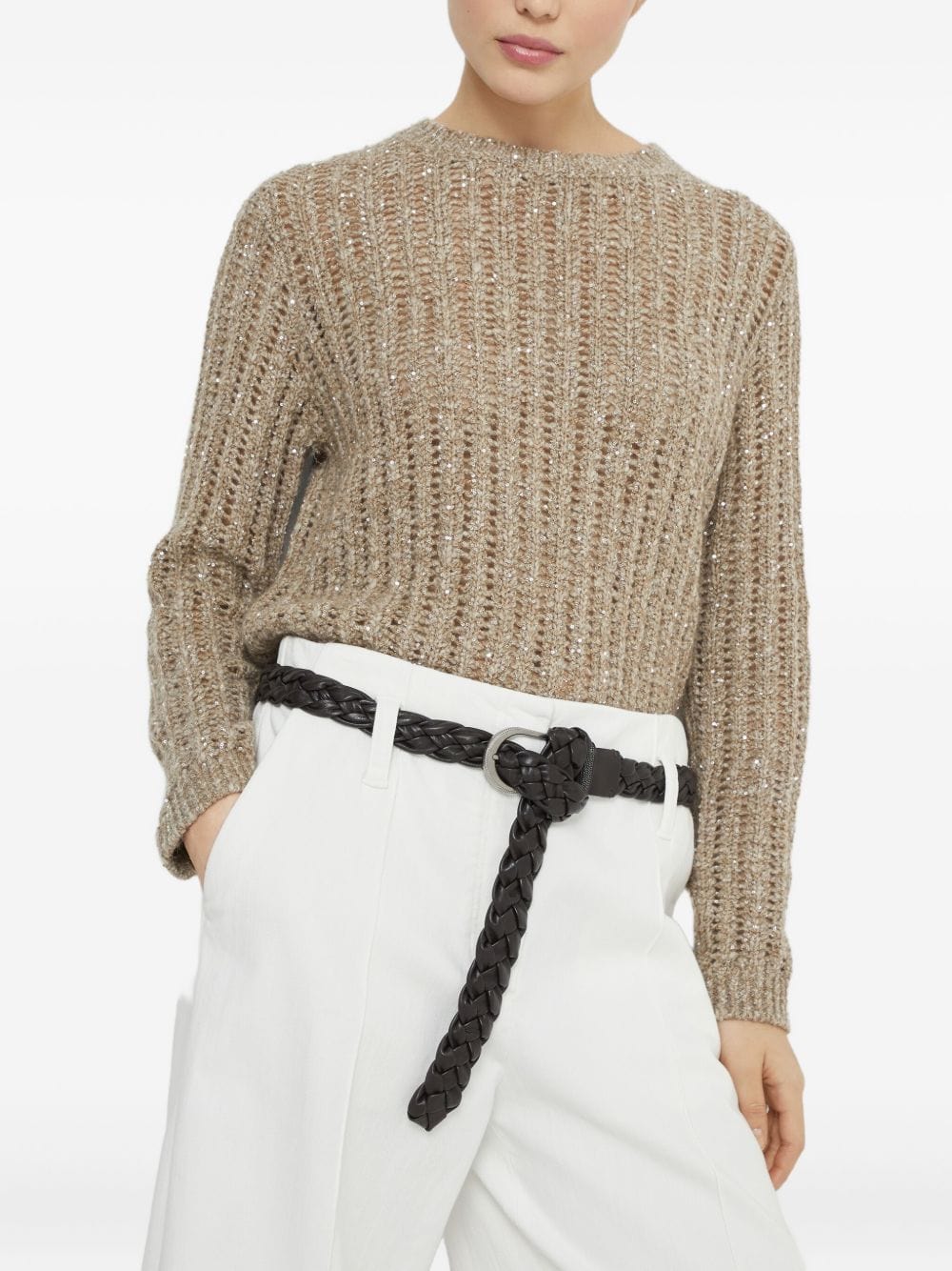 Brunello Cucinelli Topwear Brunello Cucinelli Sweaters Beige Brunello Cucinelli Sweaters Beige Brand