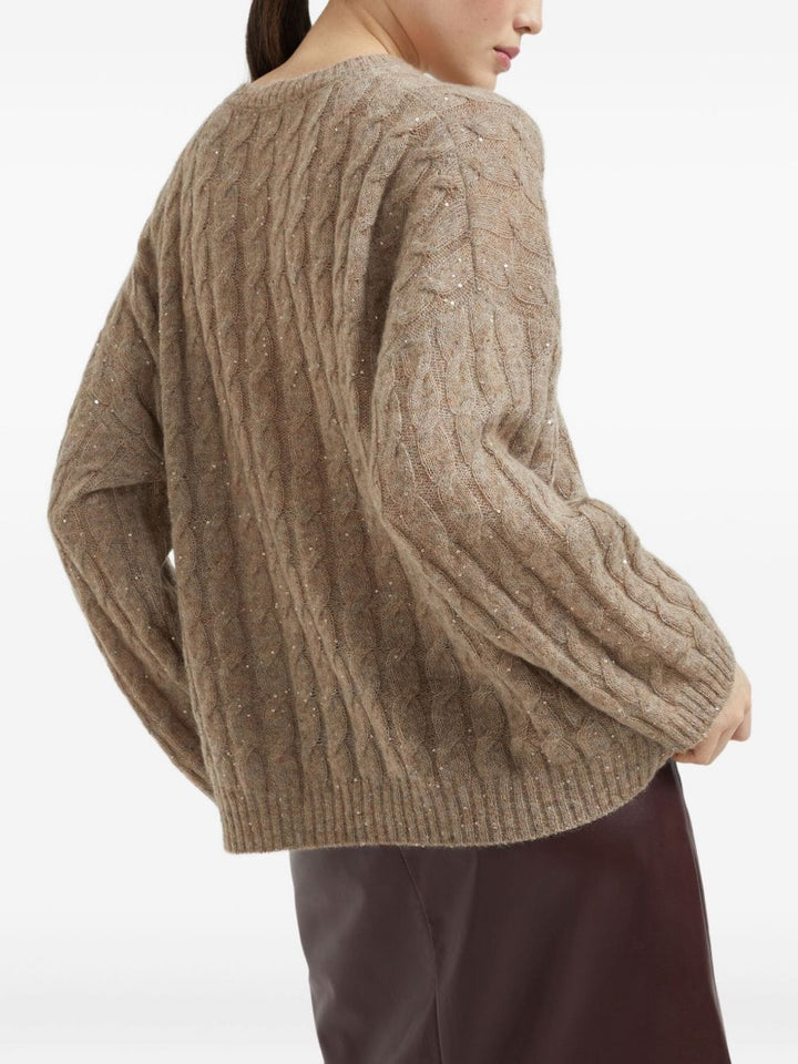 Brunello Cucinelli Topwear Brunello Cucinelli Sweaters Brown Brunello Cucinelli Sweaters Brown Brand