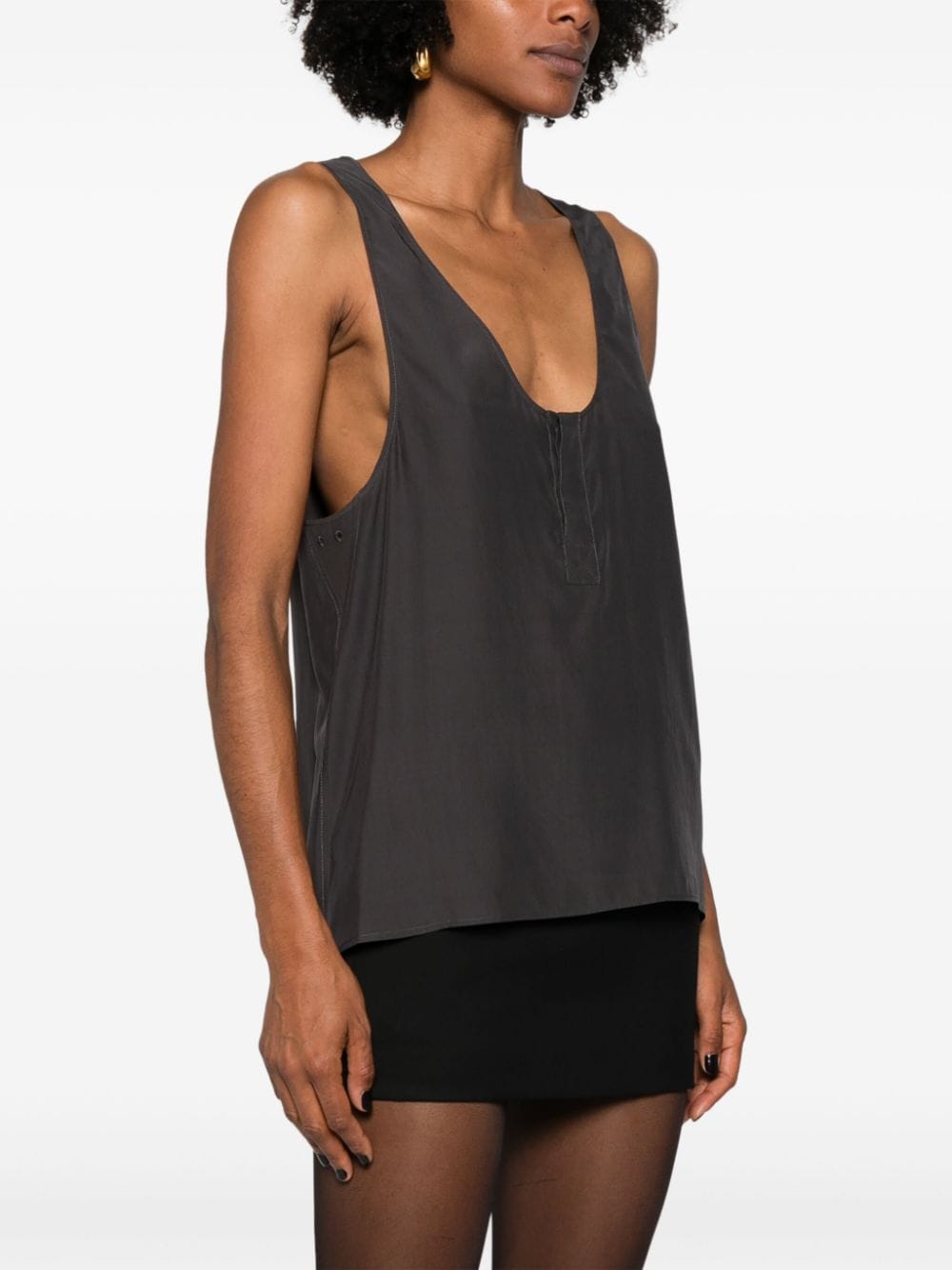 Saint Laurent Topwear Saint Laurent Top Grey Saint Laurent Grey Top | Minimalist Design | Luxurious Craftsmanship Brand