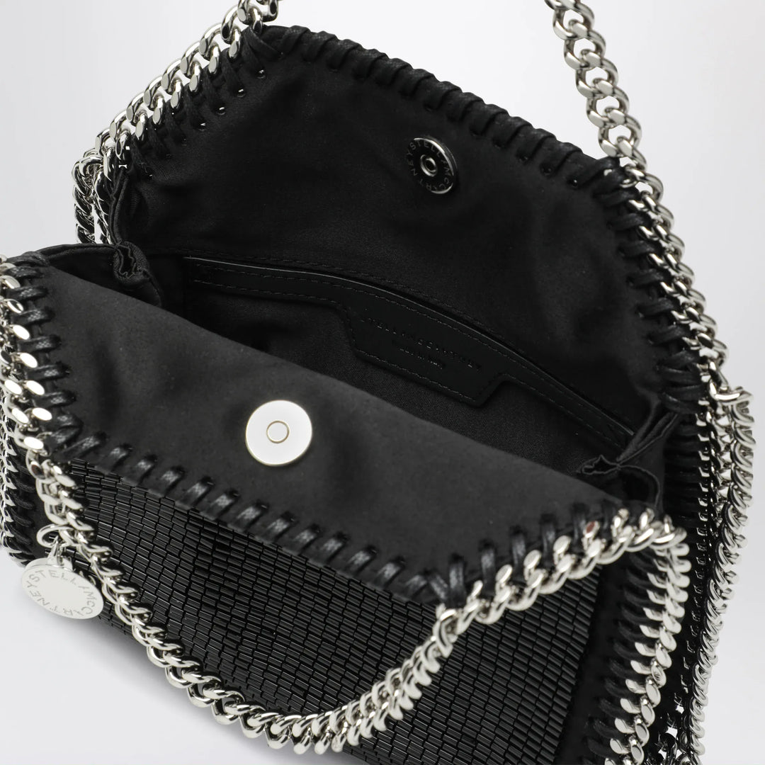 Stella McCartney - Falabella micro tote bag in black crystal mesh Brand Tote Bag U