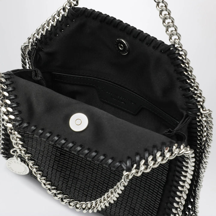 Stella McCartney - Falabella micro tote bag in black crystal mesh Brand Tote Bag U