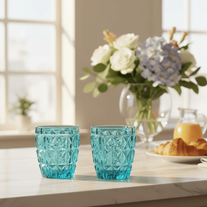Mario Luca Giusti Stella Set of 2 Tumblers Turquoise Brand Tumblers