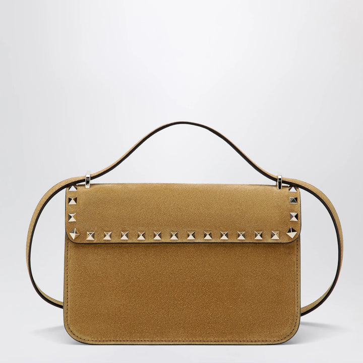 Valentino Garavani - Rockstud Havana small crossbody bag in beige suede Brand U