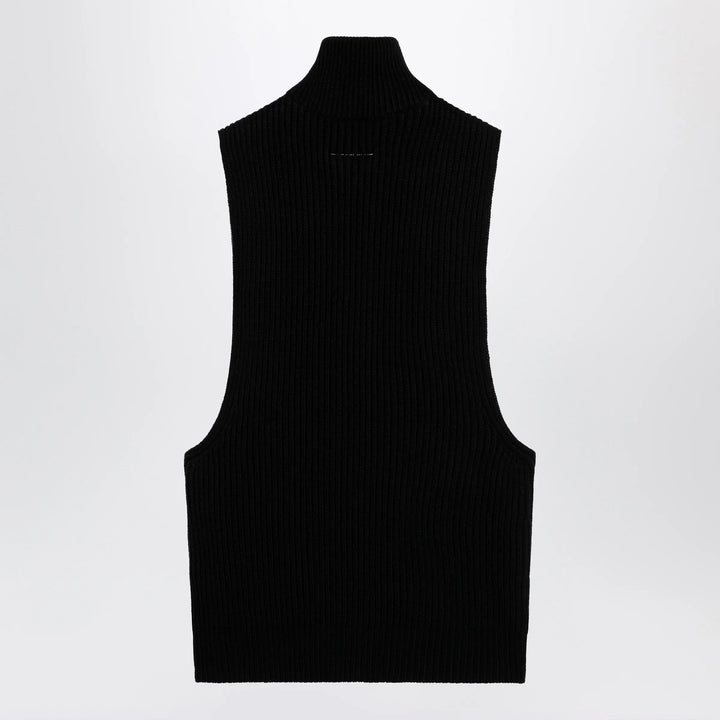MM6 Maison Margiela - Black wool zip vest Brand Vests M