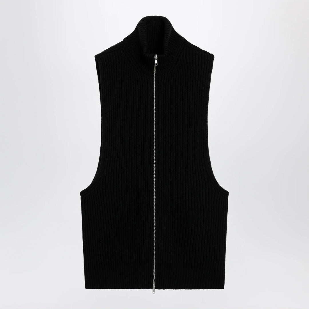 MM6 Maison Margiela - Black wool zip vest Brand Vests M
