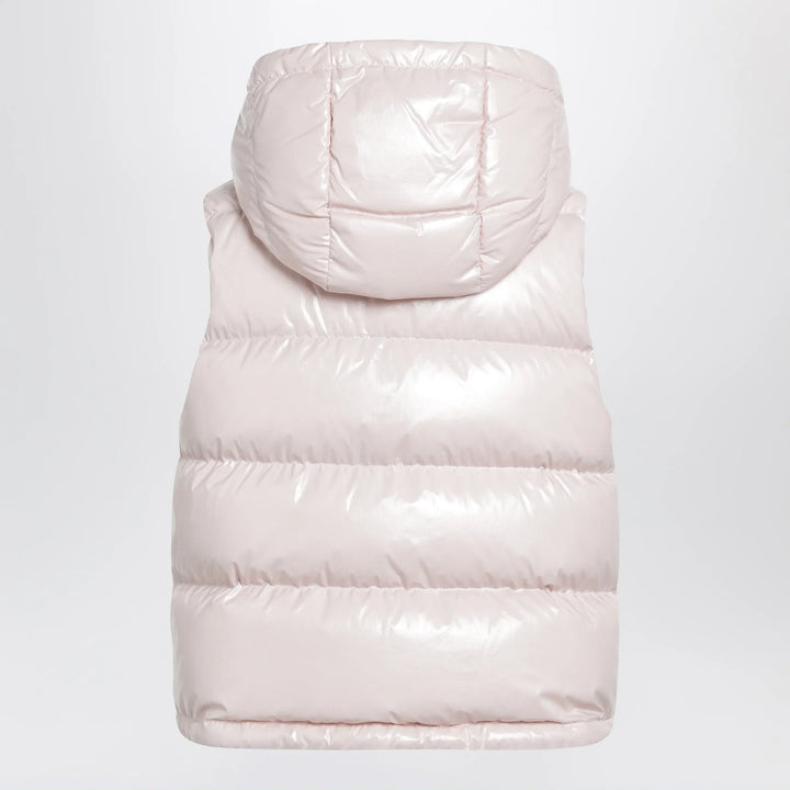 Moncler - Niverolle short down vest in nylon, pink Brand Vests