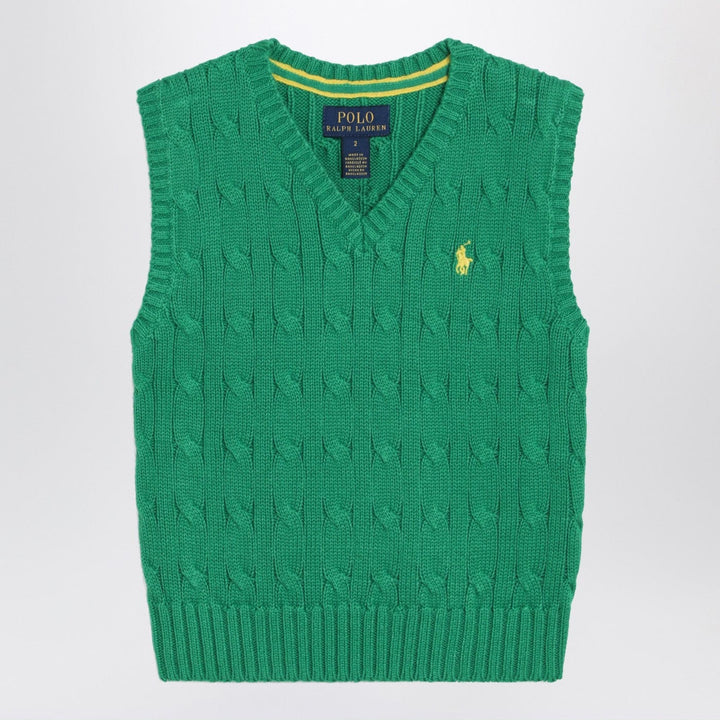 Vests Polo Ralph Lauren - Green cable-knit cotton vest Brand
