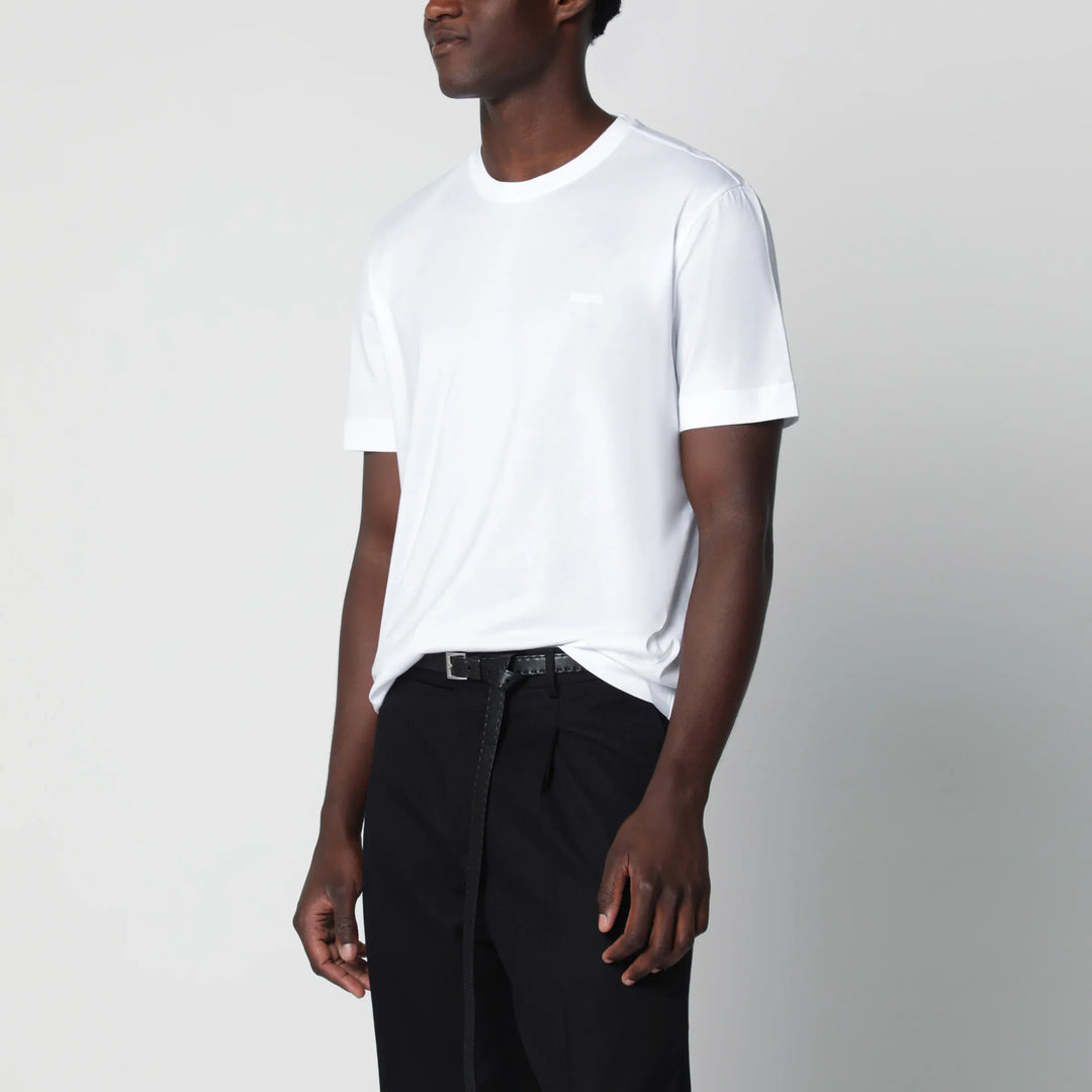 ZEGNA - White cotton T-shirt Brand 46 IT