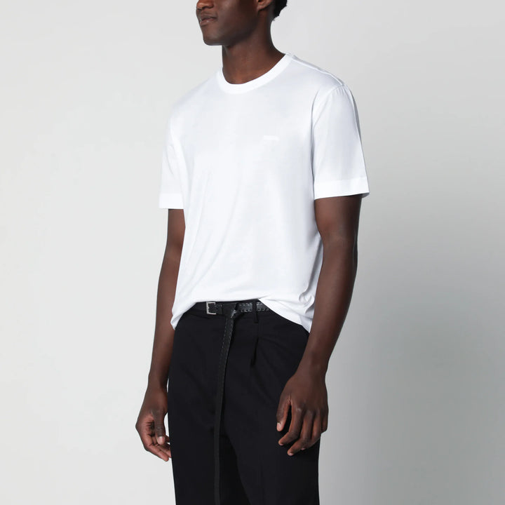 ZEGNA - White cotton T-shirt Brand 46 IT