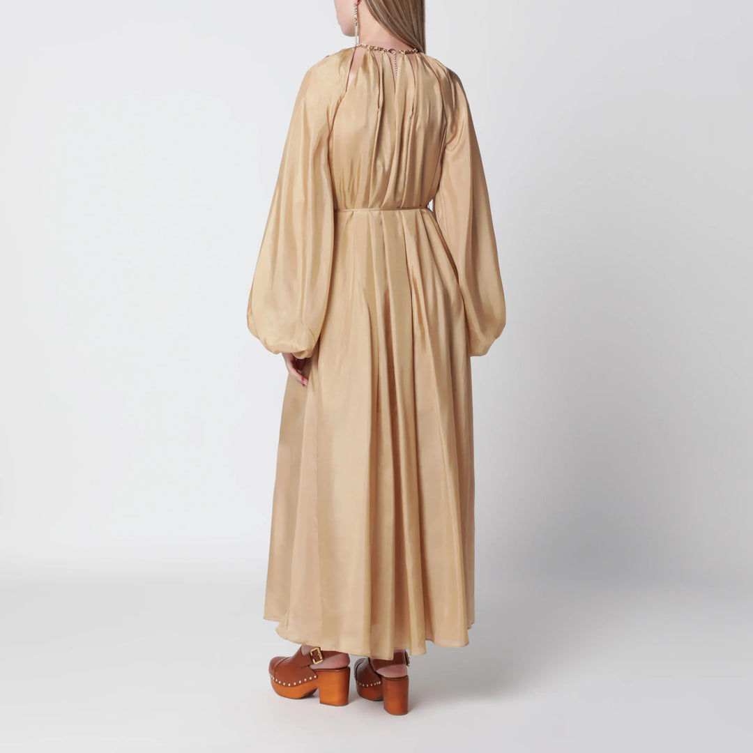 ZIMMERMANN - Mahon maxi dress in silk habotai champagne Brand 2