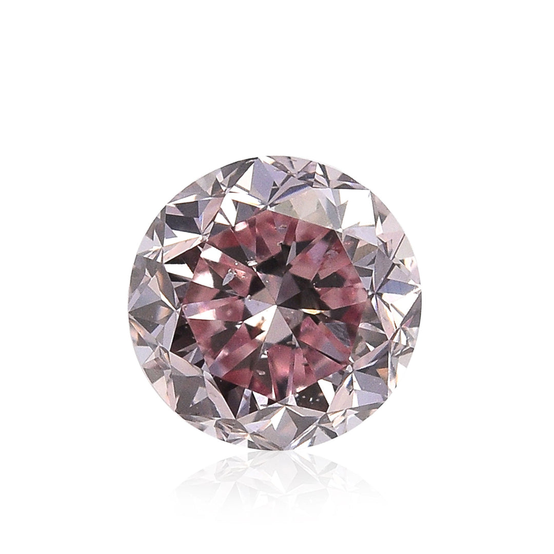 0.59 Carat Fancy Intense Purplish Pink Round Diamond SI2 GIA