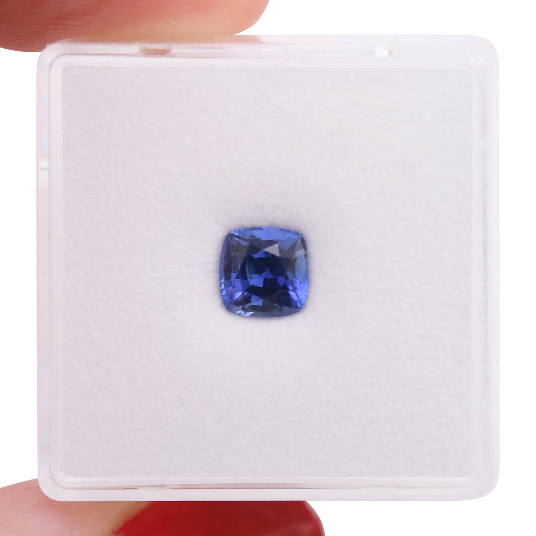 1.08 Carat Blue SRI LANKAN Cushion Sapphire