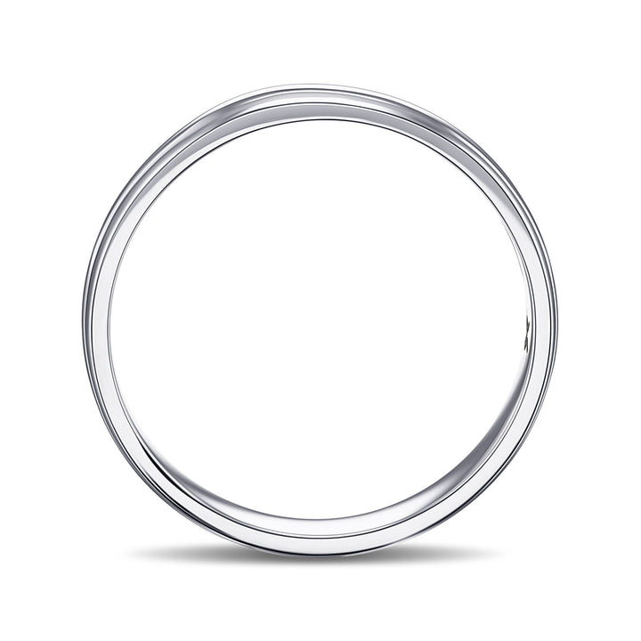Leibish Comfort Fit Domed Wedding Band