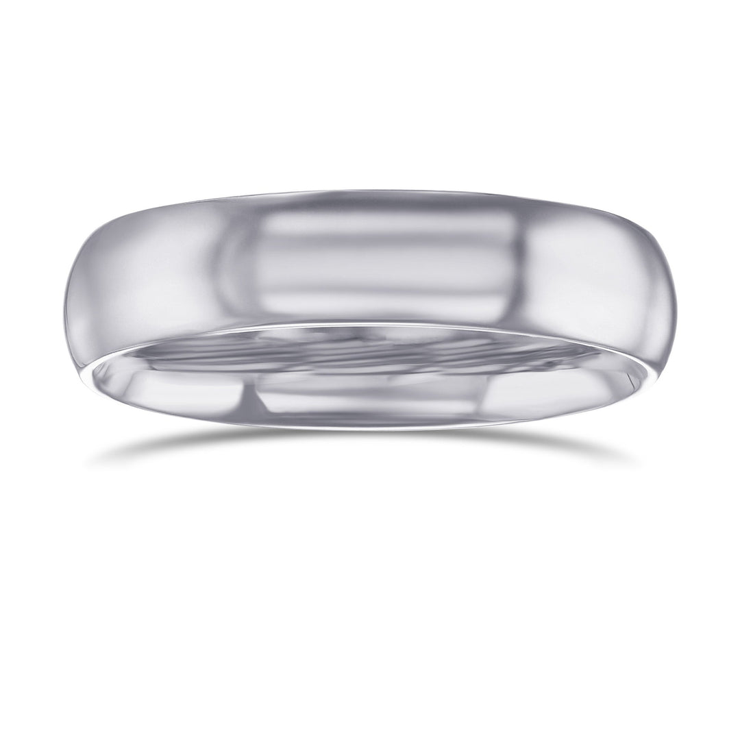 Leibish Comfort Fit Domed Wedding Band