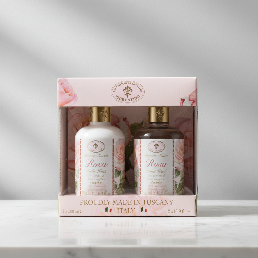 Rose Body &amp; Hand Wash – White Marble